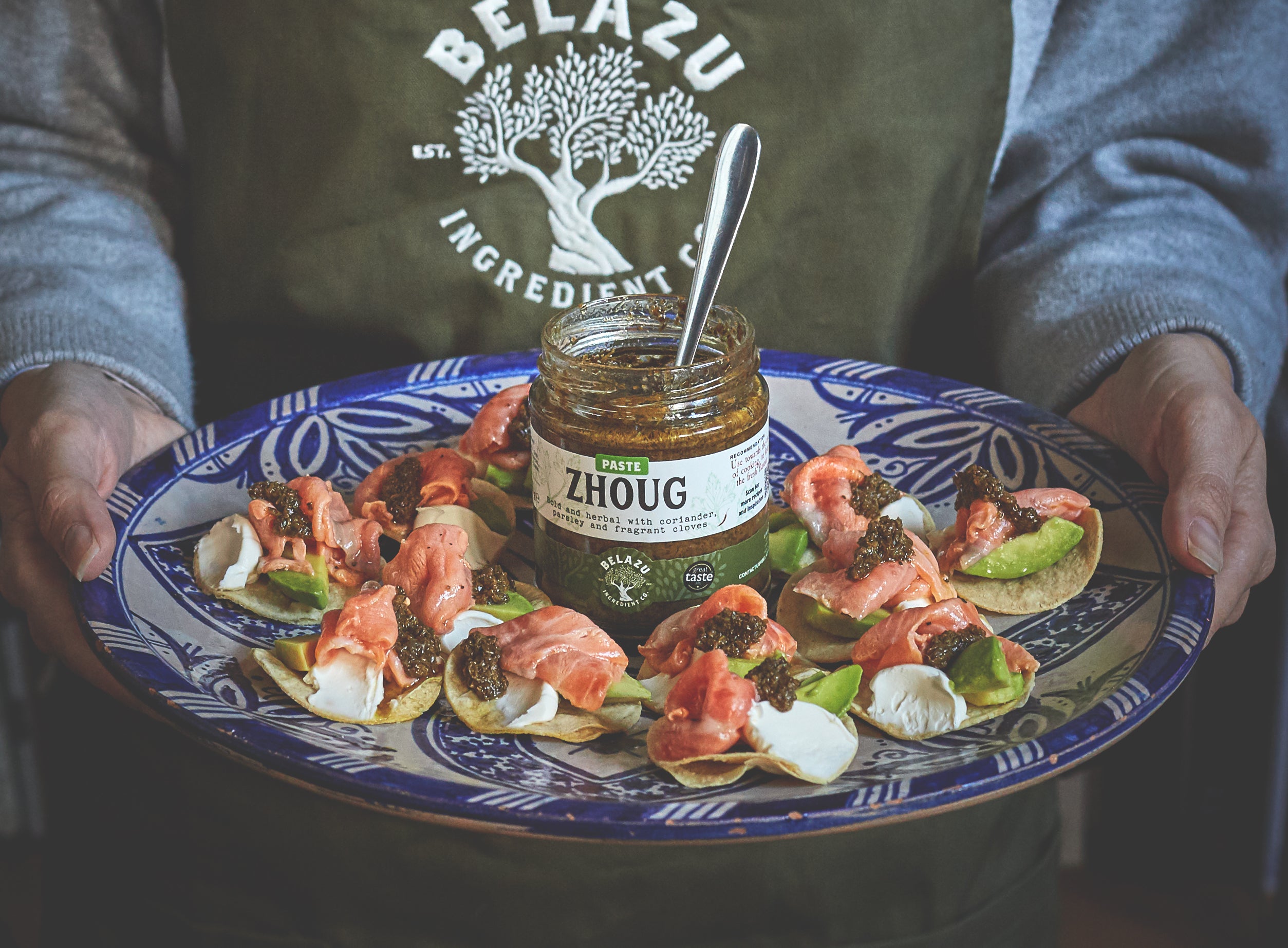 Ceviche Trout canapé with Zhoug