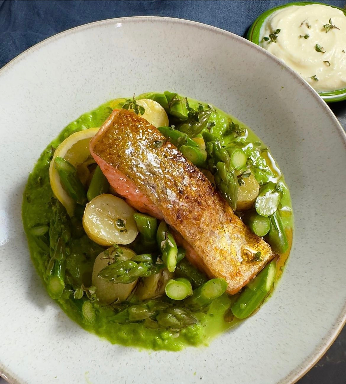 Pan Fried Trout and Spring Greens