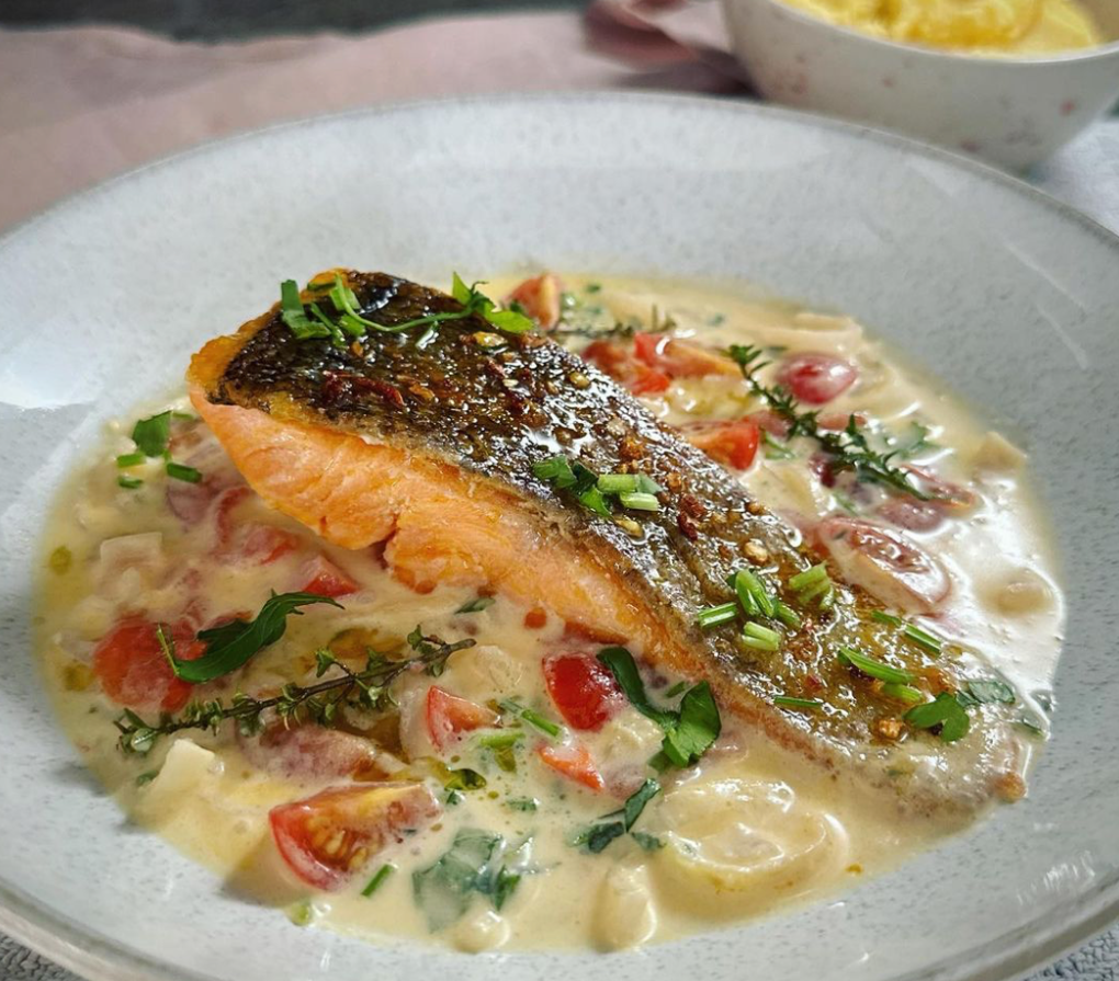 POACHED TROUT WITH FRENCH VERMOUTH SAUCE