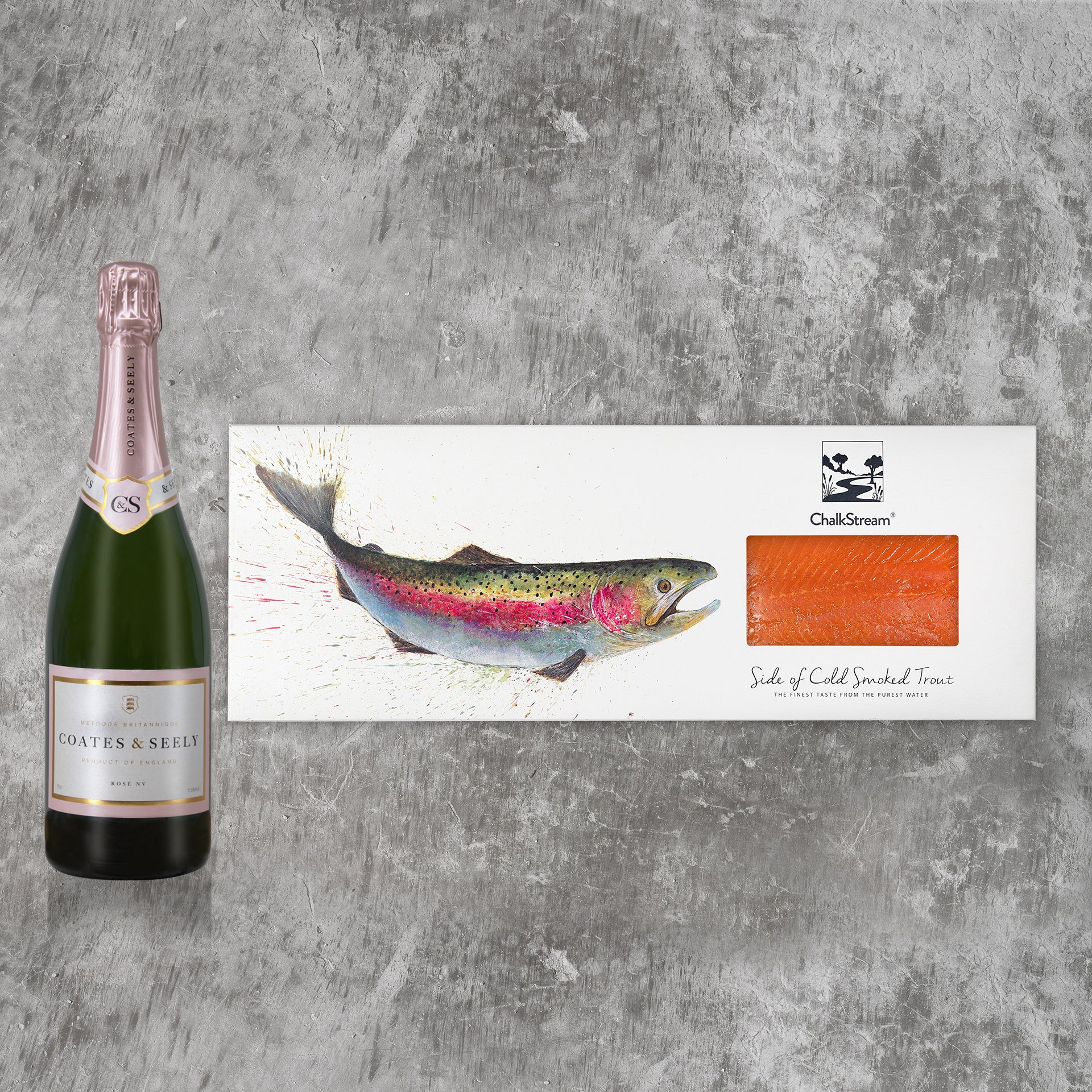 Cold Smoked Side & Bottle of Sparkling Rosé NV