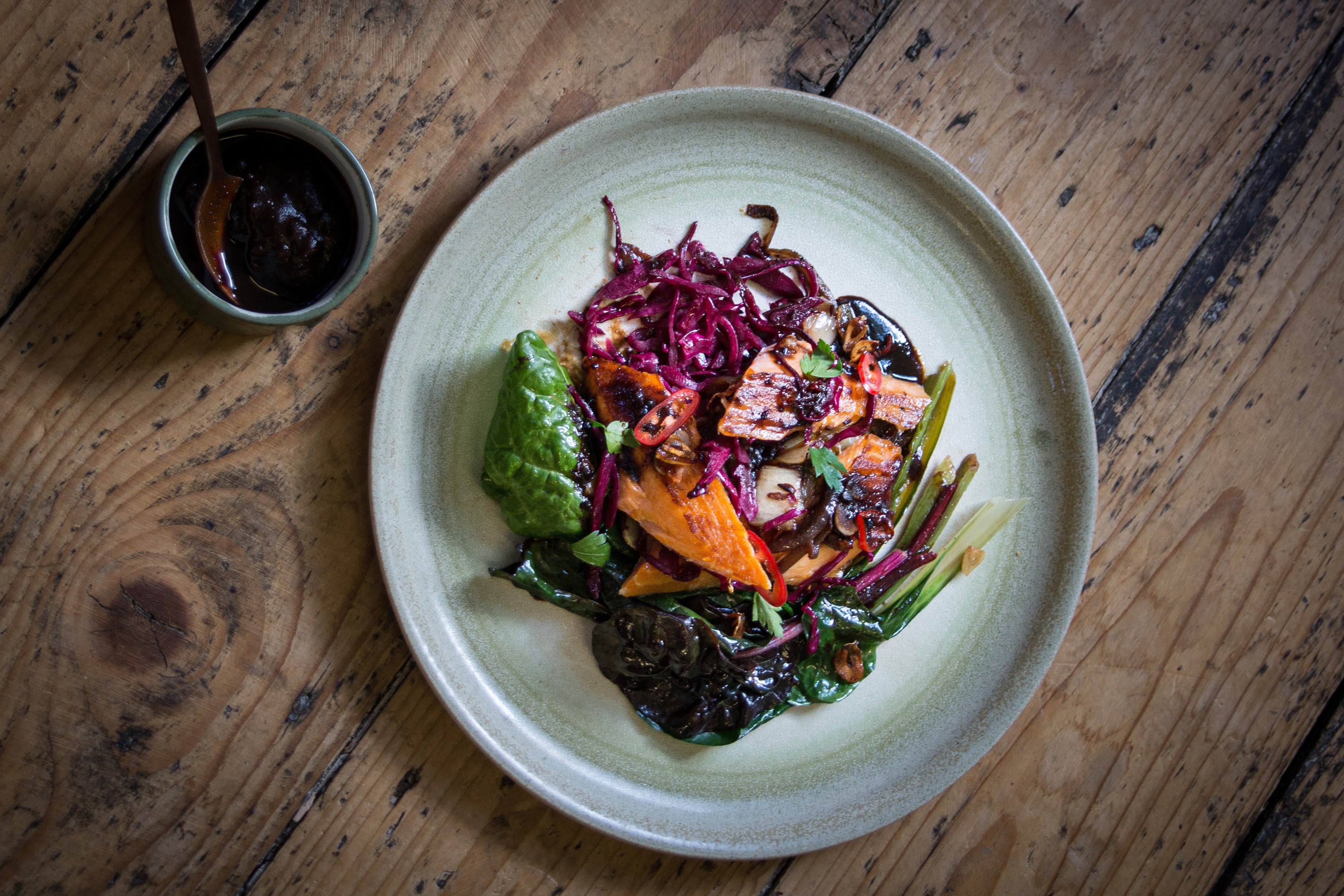Asian ChalkStream Trout with a Vegetable Stir-fry