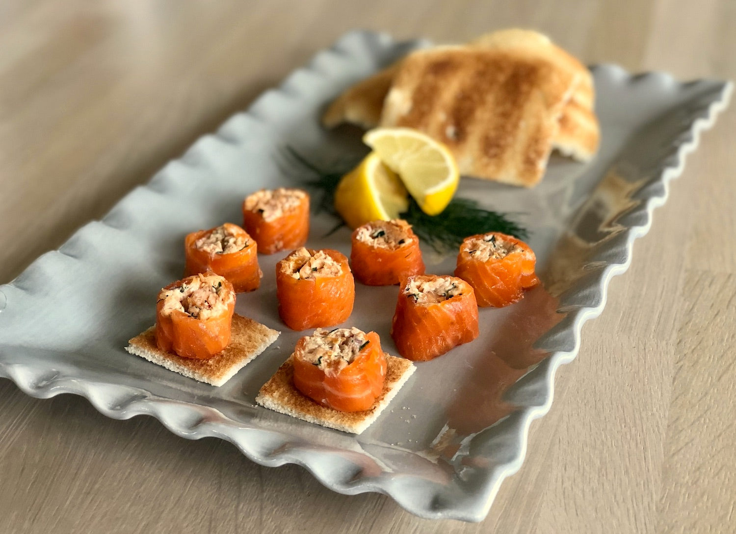 Potted ChalkStream Trout Medallions with Melba Toast