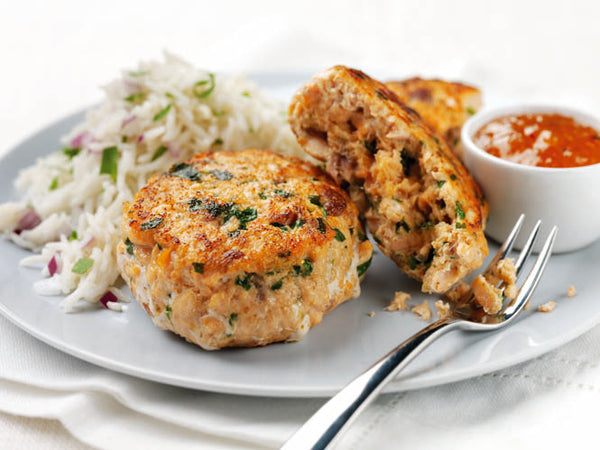 Trout Fishcakes with Red Pepper & Chilli Jelly