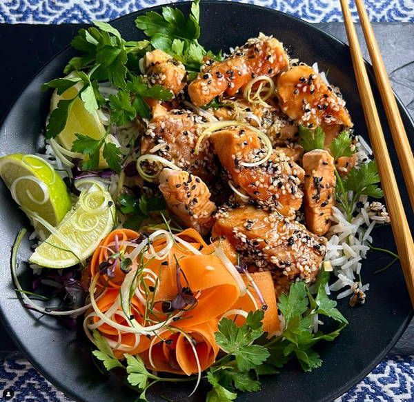 HONEY GLAZED TROUT BITES