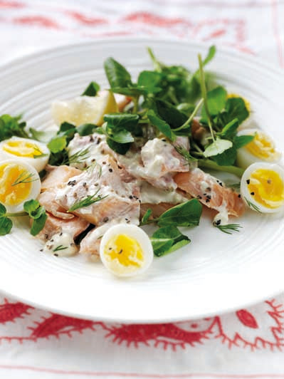 Smoked Trout, Quails’ Egg and Watercress Salad