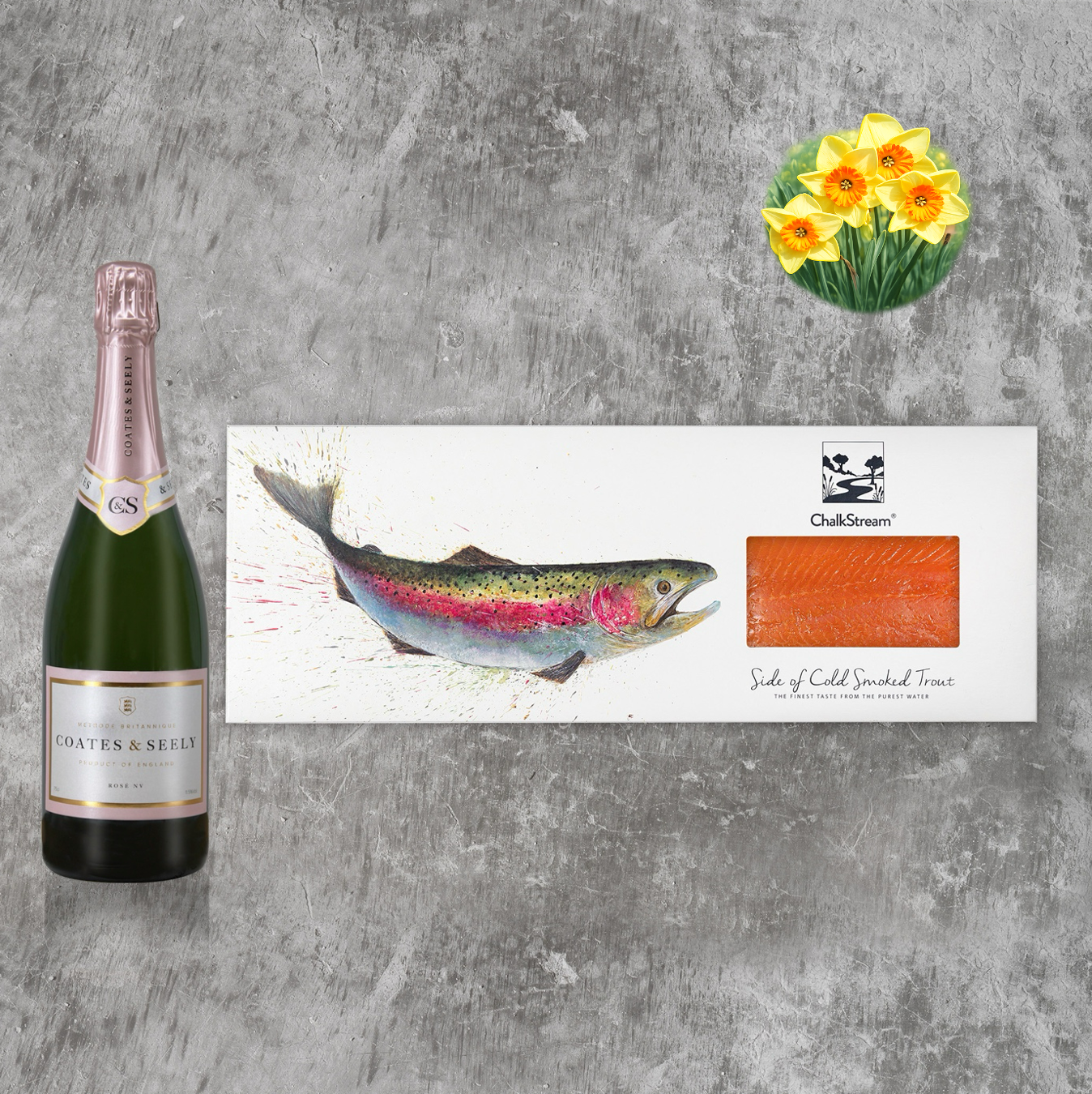 Cold Smoked Side & Bottle of Sparkling Rosé NV